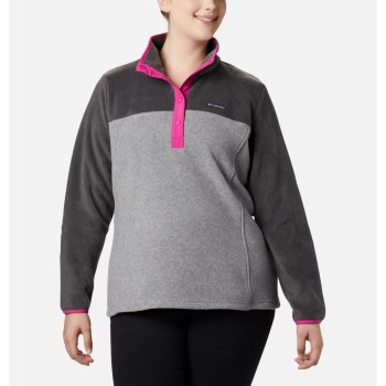 Columbia Pullover Dames, Benton Springs Half Snap Plus Size LichtGrijs, 84BTOLKXC